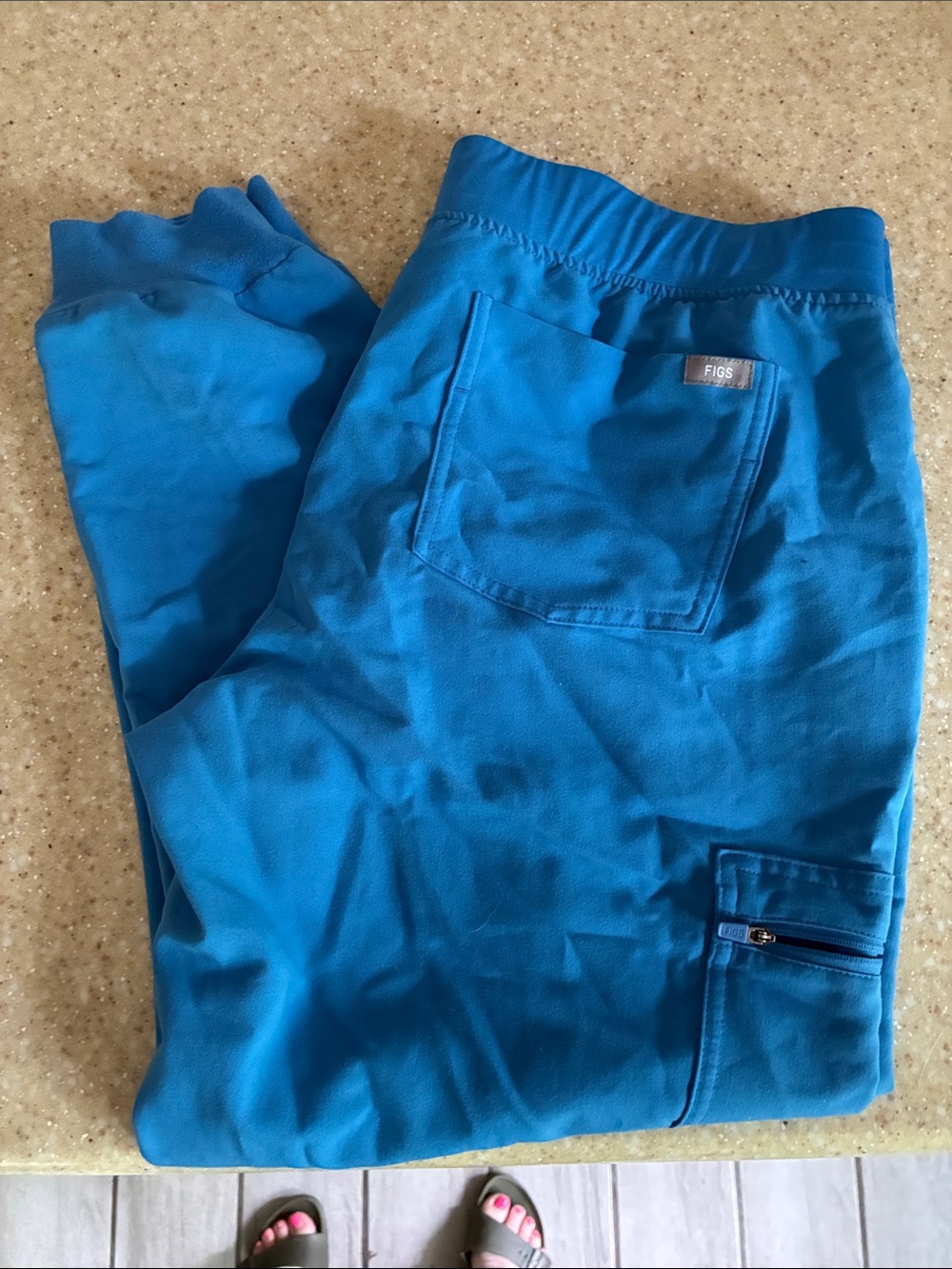 FIGS Blue Cargo Scrub Pants